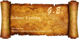 Gabos Etelka névjegykártya