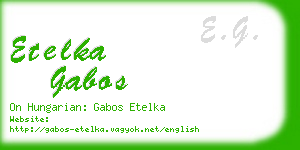 etelka gabos business card